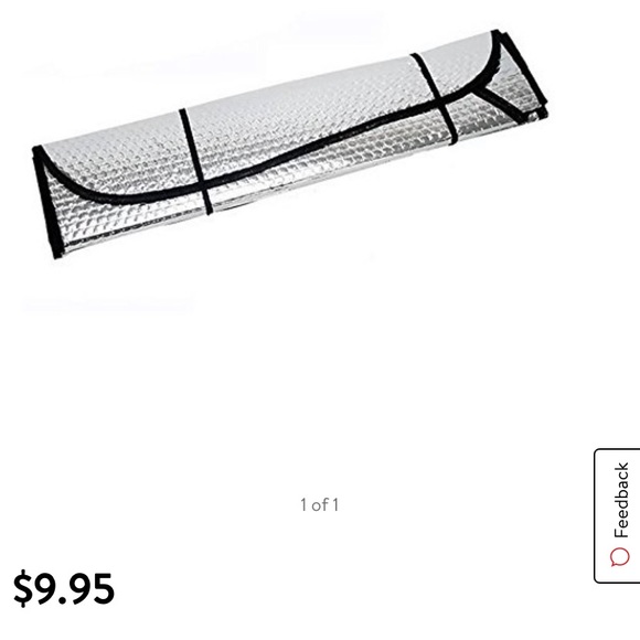 Silver Foldable Car Front Rear Windshield Sunshade - Picture 2 of 2